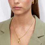 Sun Kiss Halskæde 18K Guldbelagt Firkantet Lille Camilla Krøyer Jewellery