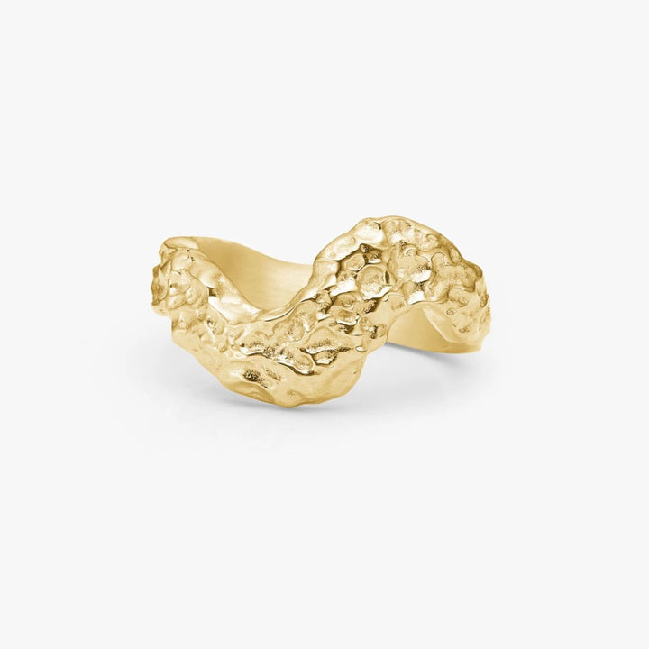 Camilla Krøyer Jewellery Scoria Wave Ring 18K Guldbelagt Stor