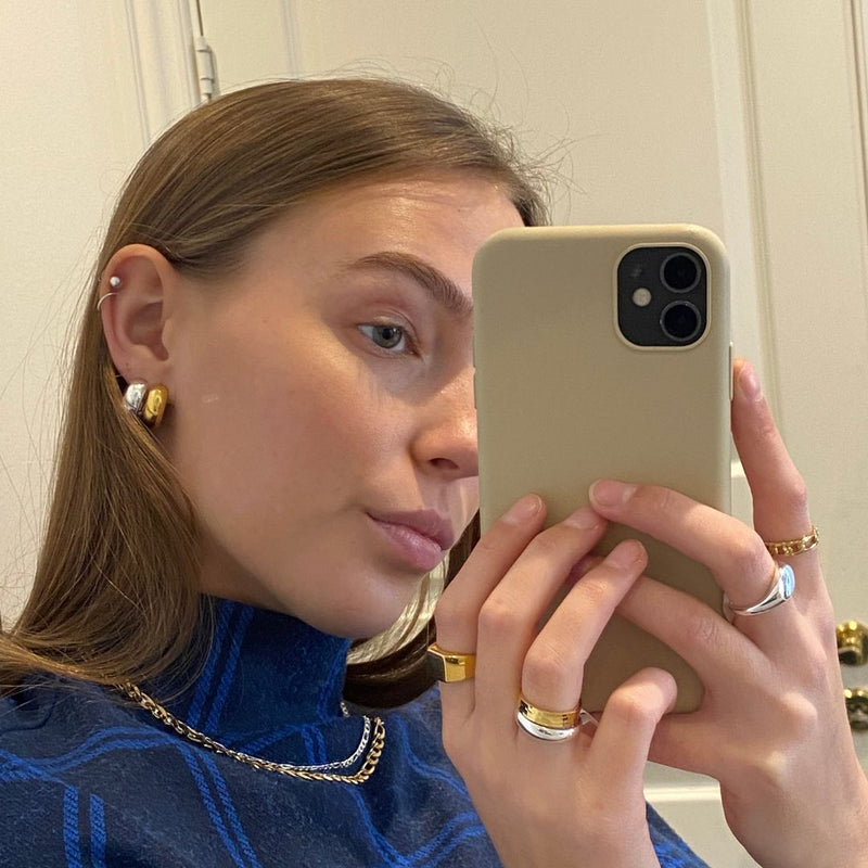 Camilla Krøyer Jewellery Chunky Hoops 18k Guldbelagt Lille