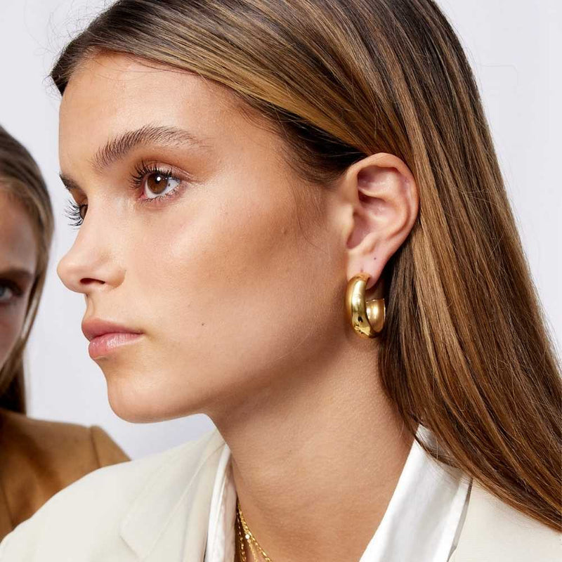 Camilla Krøyer Jewellery Chunky Hoops 18k Guldbelagt Stor