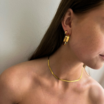 Camilla Krøyer Jewellery Hamret Classic Hoops 18K Guldbelagt 10mm